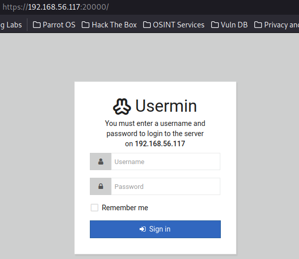 ※図を入れる（breakout5.png）Usermin画面はユーザー権限の認証画面